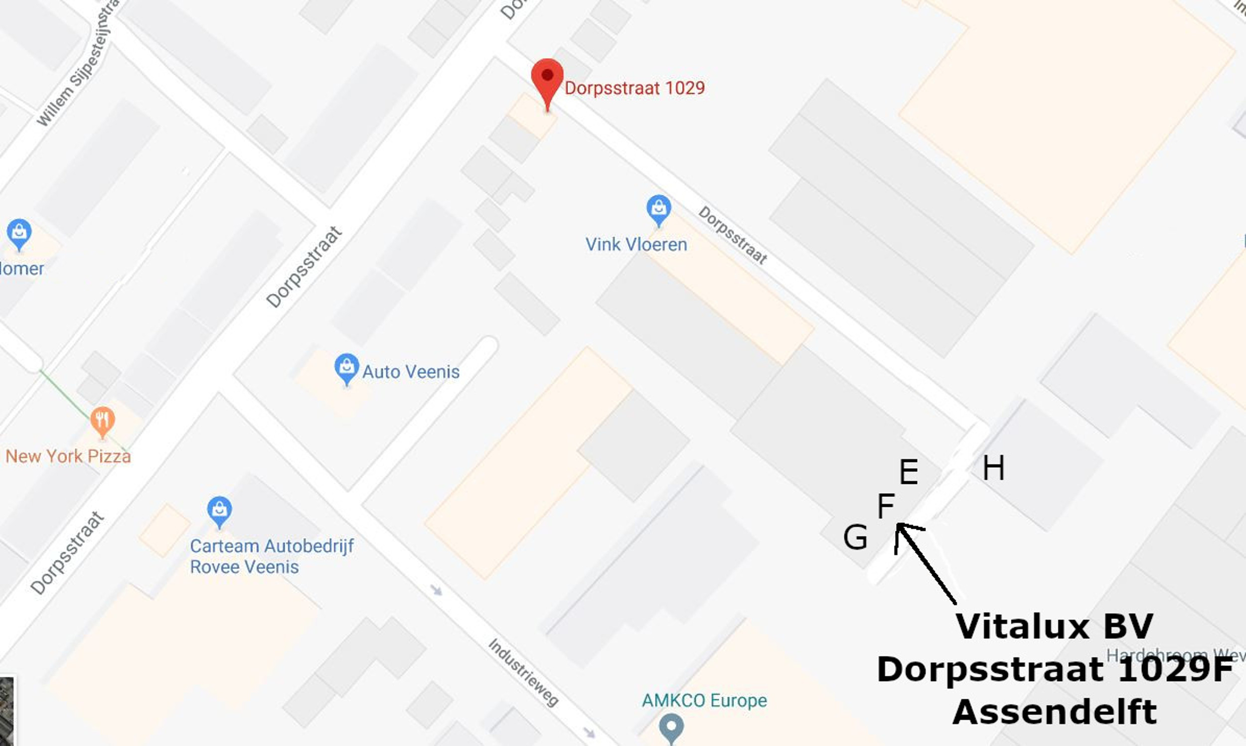 Kaart Dorpsstraat 1029F Assendelft